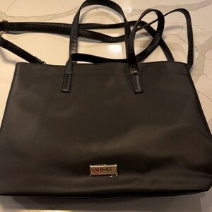 Versace Black Tote with Gold Accent